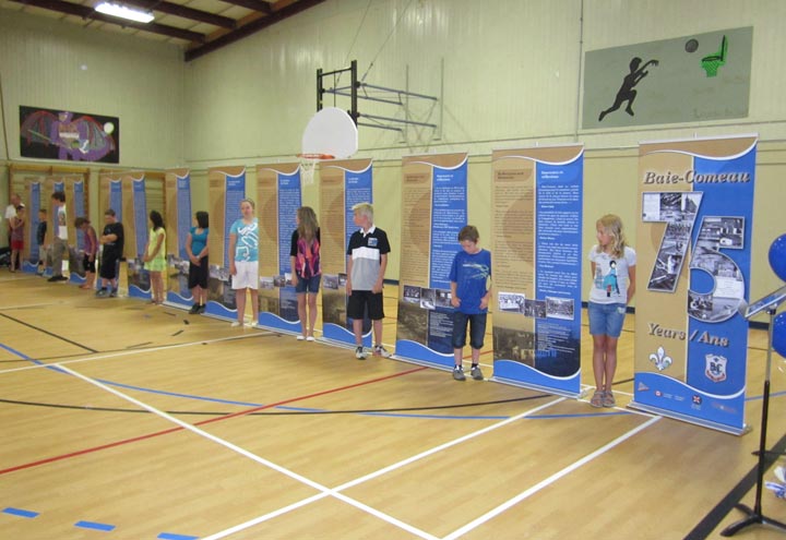 The 12 exhibit panels unveiled by BCHS students.